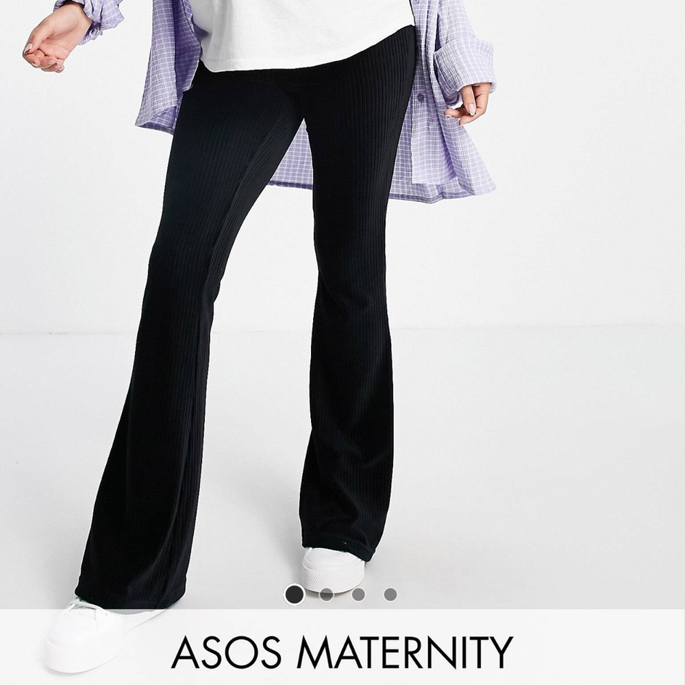 ASOS Ribbed Maternitt Flare Pants